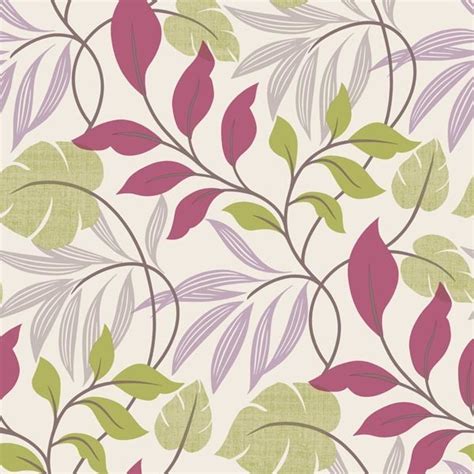 Free Download Eden Purple Modern Leaf Trail Wallpaper Contemporary