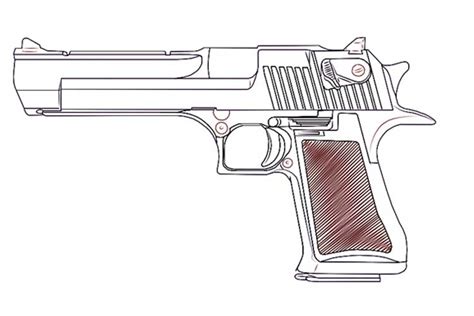 How To Draw A Gun Step By Step On Paper And Cartoon Gun
