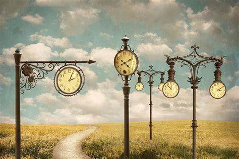 Surreal Landscape With Clocks Custom Designed Graphic Objects