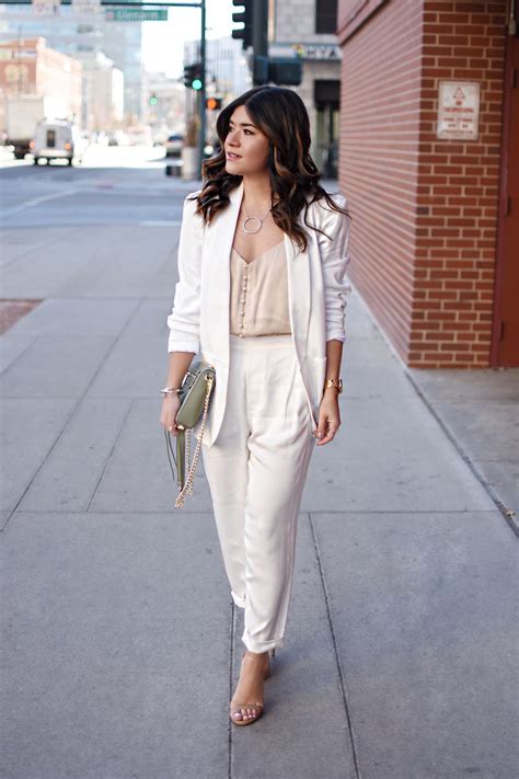 the white suit every woman needs via thacker nyc chic talk white linen suit women linen