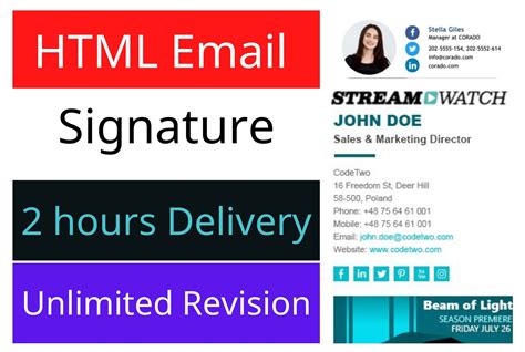 Design Professional Clickable Html Email Signature For 10 Seoclerks