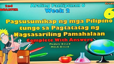Araling Panlipunan 6 2nd Quarter Week 2 Pagsusumikap Sa Pagtatatag Ng