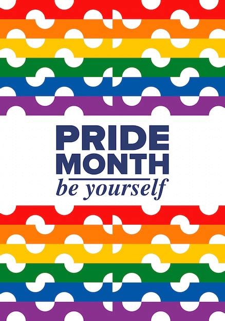 premium vector lgbt pride month in june lesbian gay bisexual transgender lgbt flag rainbow