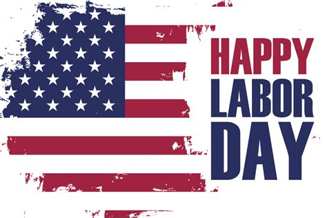 Happy Labor Day Holiday Banner With Brush Stroke Background In United