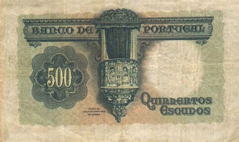 Banknote Index Portugal 500 Escudo P155