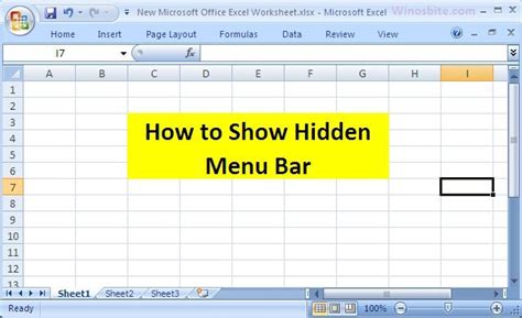 Show Menu Bar In Excel Imagesee
