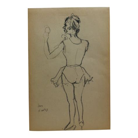 Vintage 1963 Original Drawing On Paper Jean Applebaum The Rear By Tom Sturges Jr Chairish