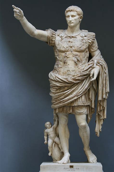 Augustus Of Prima Porta 1st Century White Marble Dimensions