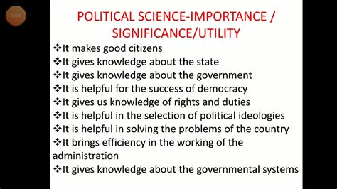 1 Pseb Significance Of Studying Political Science Youtube