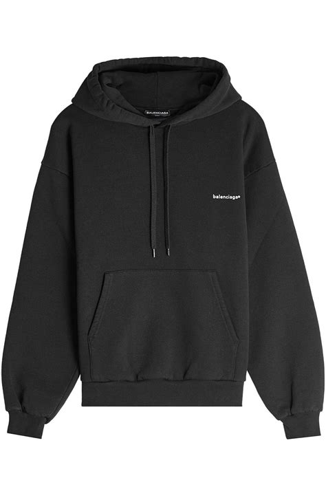 11balenciaga loose long sleeve lock hoodie for men women unisex. Balenciaga Logo Cotton Hoodie in Black for Men - Lyst