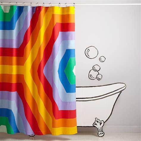 Rave Rainbow Shower Curtain Rainbow Shower Curtain Colorful Shower