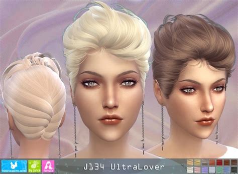 J134 Ultralover Hair P At Newsea Sims 4 Sims 4 Updates