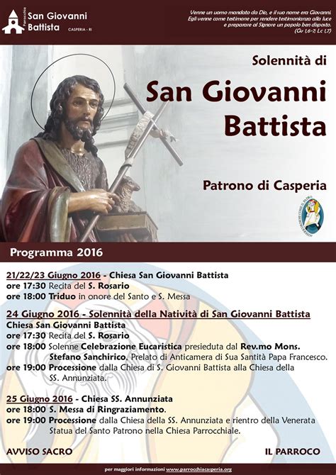 24 Giugno Festa Di San Giovanni Battista Casperia Ri