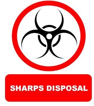 Large format labels on sheets. sharps_disposal - HGH Prescription