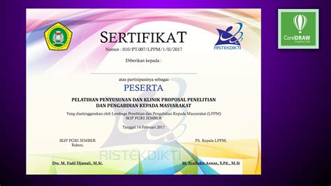 Looking for certificate template psd free or illustration? Tutorial Coreldraw - design sertifikat - YouTube