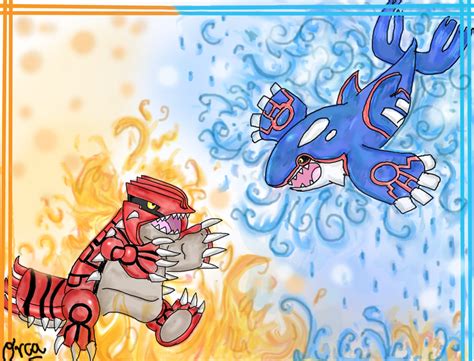 Groudon And Kyogre By Rcinus On Deviantart