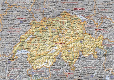 Cartina Politica Della Svizzera