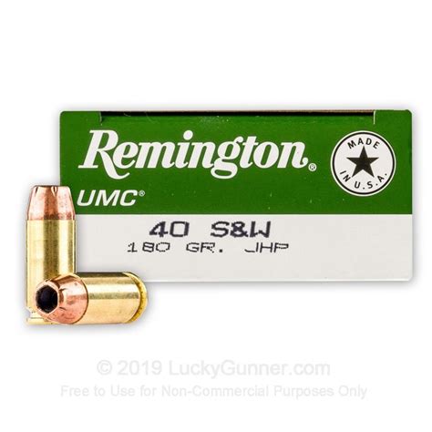 40 Sandw 180 Grain Jhp Remington Umc 500 Rounds 200 Gundeals