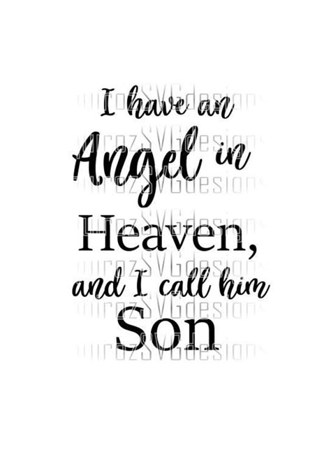Son In Heaven Svg I Have An Angel In Heaven And I Call Him Son Svg