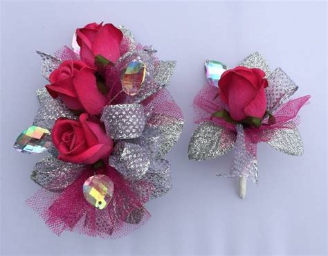 Hot Pink Prom Corsage And Boutonniere Lets Dance Garters Corsage