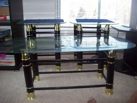 White wood and tempered glass swivel coffee table. GLASS CENTER TABLES. CENTER TABLES - 8 SEAT DINING ROOM TABLE