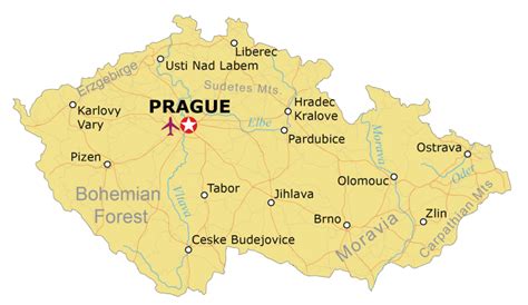 Map Of Czech Republic Czechia GIS Geography