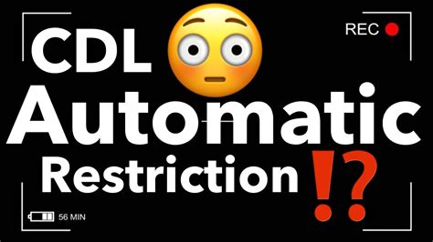 🔴 CDL License! Can I get an automatic restriction removed? Limited