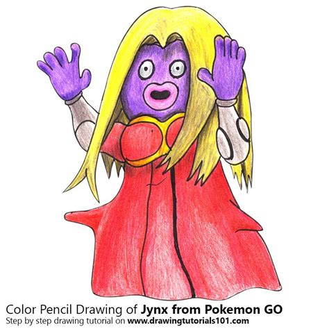 Jynx from Pokemon GO Colored Pencils - Drawing Jynx from Pokemon GO