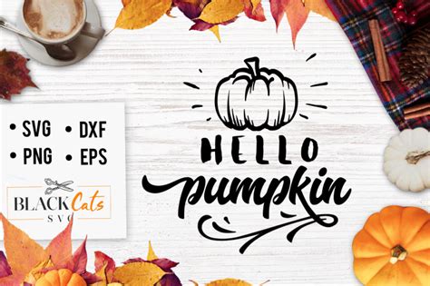 Hello Pumpkin Svg By Blackcatssvg Thehungryjpeg Com