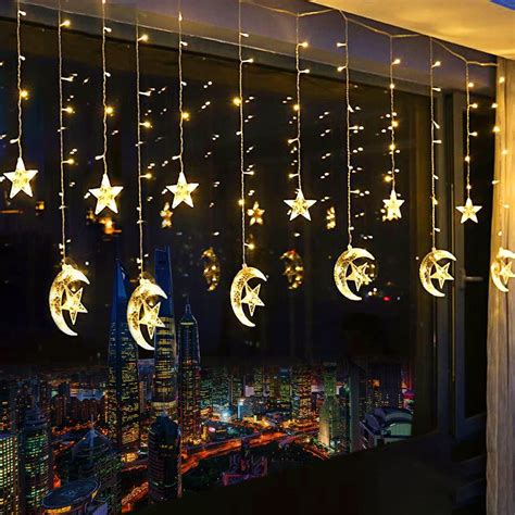 String And Fairy Lights Star Shaped Led Curtain Window String Lights