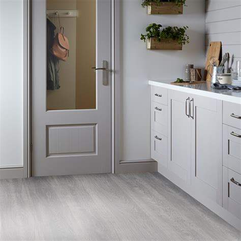 Complete with white and light slate hues, these floor tiles have a bright and clean look. Isalenia Whitewood Effect Matt Vinyl Flooring 4 m² ...