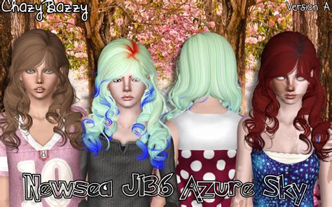 Newsea`s J136 Azure Sky Hairstyle Retextured By Chazy Bazzy Sims 3 Hairs