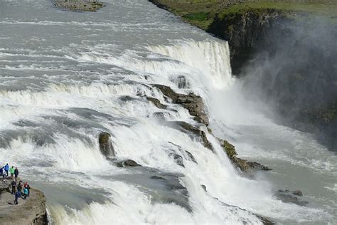 Online Crop Hd Wallpaper Iceland Gullfoss Waterfall Landscape