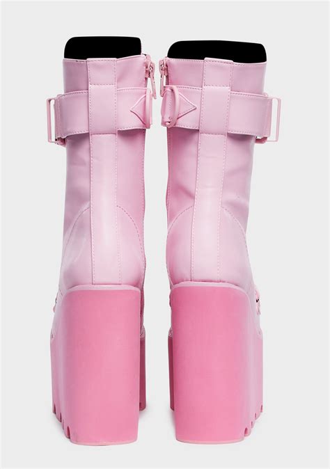 Sugar Thrillz Light Pink Traitor Boots Dolls Kill