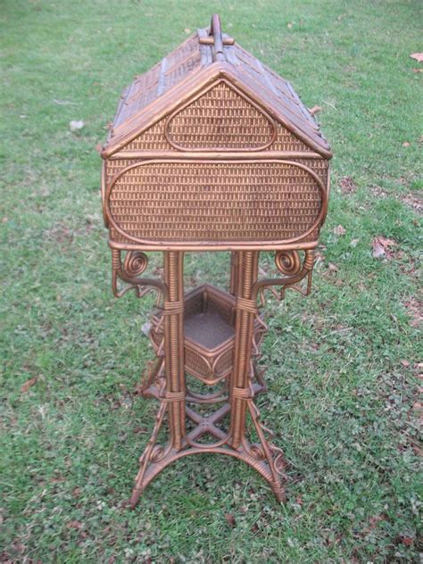 Rare And Special Antique Victorian Wicker House Sewing Stand Circa