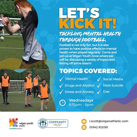 Wigan Youth Zone On Twitter Lets Kick It” Tackles Mental Health