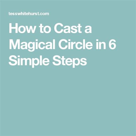 How To Cast A Magical Circle In 6 Simple Steps It Cast Magical Witch Spell Book