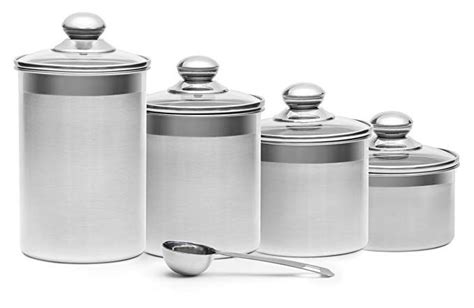 steel 4 piece stainless steel canister set with scoop and lids review stainless steel