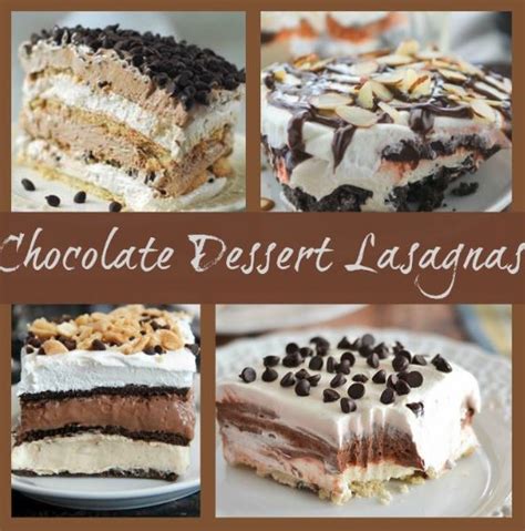This simple chocolate lasagna dessert recipe is simple and delicious. Easy Chocolate Desserts: 11 Chocolate Lasagna Recipes ...