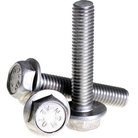 8mm M8 A2 Stainless Steel Flanged Hex Head Bolts Flange Hexagon Screws