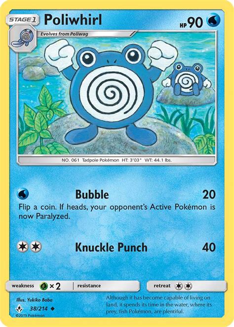 Poliwhirl 38 Unbroken Bonds 2019 Pokemon Card