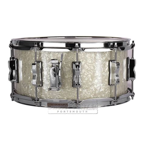 Ludwig Classic Maple Snare Drum 14x65 Vintage White Marine Dcp