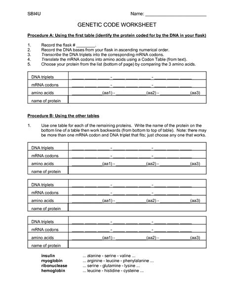 Type of rna that makes up the major part of ribosomes trna: 18 Best Images of DNA And Genes Worksheet - Chapter 11 DNA ...