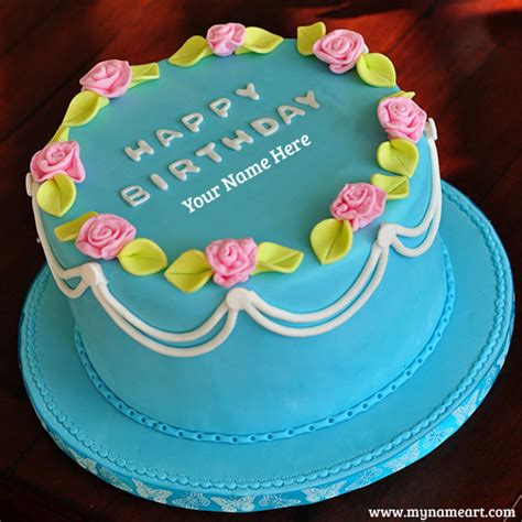 Cake Shape Birthday Cake Image With Name Pictures