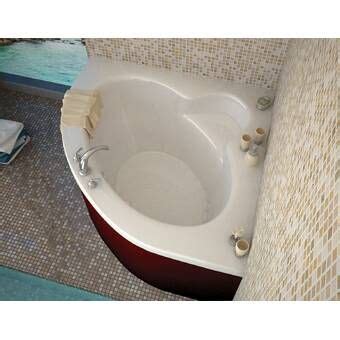White acrylic corner bath tub. 48" x 48" Corner Whirlpool Tub in 2020 | Air bathtub ...