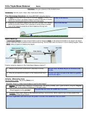 Equilibrium and pressure page #1 : Student Exploration Triple Beam Balance Gizmo Answer Key ...