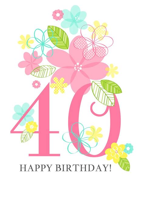 Free Printable 40th Birthday Cards For Wife

