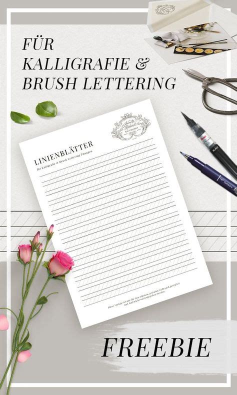 Wenig unterbrochene linienführung auf einem schriftträger (meist papier) charakterisiert ist. Übungsblätter für Kalligraphie, Hand Lettering & Brush Lettering // PDF (kostenlos | Lettering ...