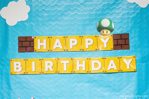 Free Printable Super Mario Birthday Banner By Mkkm Designs Mario