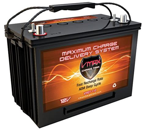 Lifeline batteries are coast guard approved and have had to pass demanding mil spec requirements as they are onboard numerous us military vessels. VMAX XTR27-110 AGM Battery 12V 110Ah Group 27 Sealed Deep ...